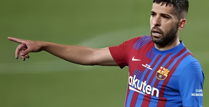 Bek Barcelona, Jordi Alba meninggalkan klub. /Twitter