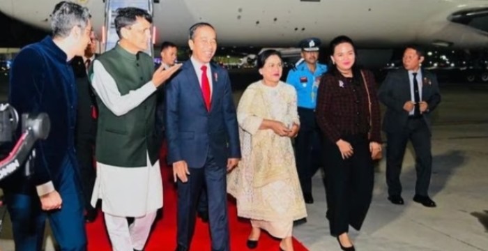 Jokowi dan Iriana tiba di India untuk hadiri KTT G20 (Laily Rachev - Biro Pers Sekretariat Presiden)